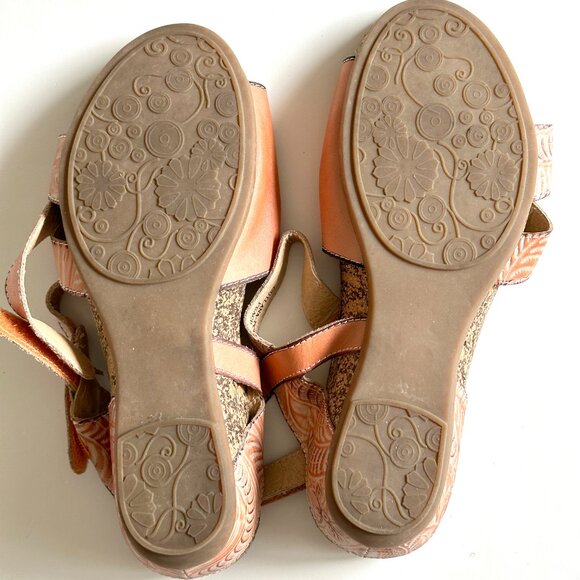 L'Artiste By Spring Step Sandals Women's Size US 10 EU 41 Quilana Peach - Picture 7 of 11